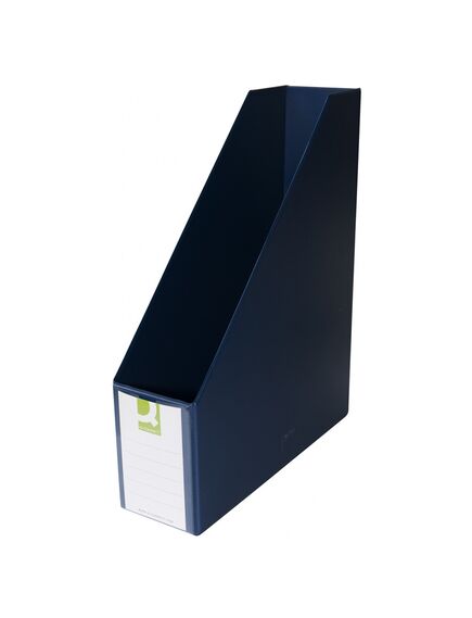 Suport reviste A4, carton plastifiat, bleu, Q-CONNECT, Culoare: Bleu-[3]