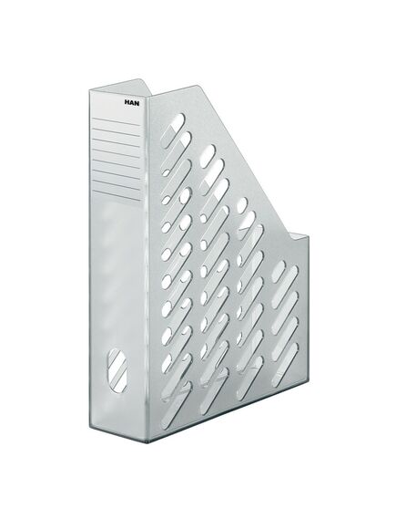 Suport vertical din plastic transparent, HAN Klassik, Culoare: Transparent gri-[3]