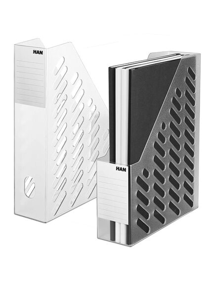 Suport vertical din plastic transparent, HAN Klassik, Culoare: Transparent mat-[3]