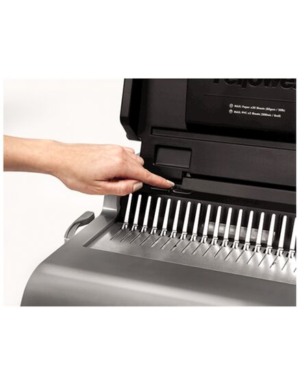 Aparat de indosariat electric, inele palstic, max. 500 coli, FELLOWES Quasar-E 500-[4]