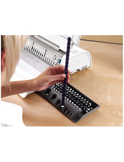 Aparat de indosariat electric, inele plastic, max. 300 coli, FELLOWES Pulsar-E 300-[4]