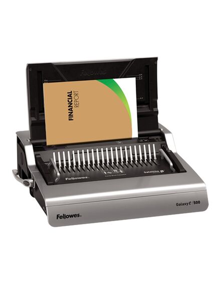 Aparat de indosariat electric, inele plastic, max. 500 coli, FELLOWES Galaxy-E 500-[2]