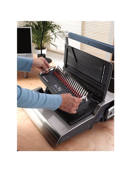 Aparat de indosariat electric, inele plastic, max. 500 coli, FELLOWES Galaxy-E 500-[4]