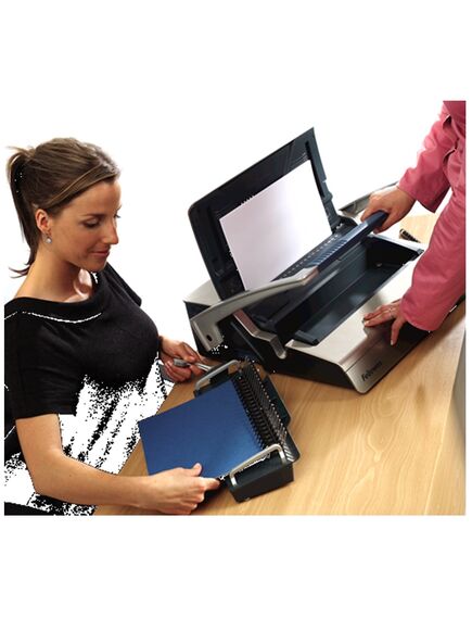 Aparat de indosariat electric, inele plastic, max. 500 coli, FELLOWES Galaxy-E 500-[6]
