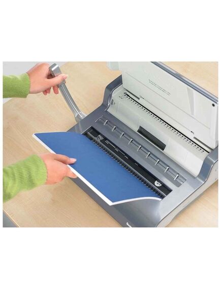 Aparat de indosariat manual, inele metal, max. 130 coli, FELLOWES Quasar Wire-[2]