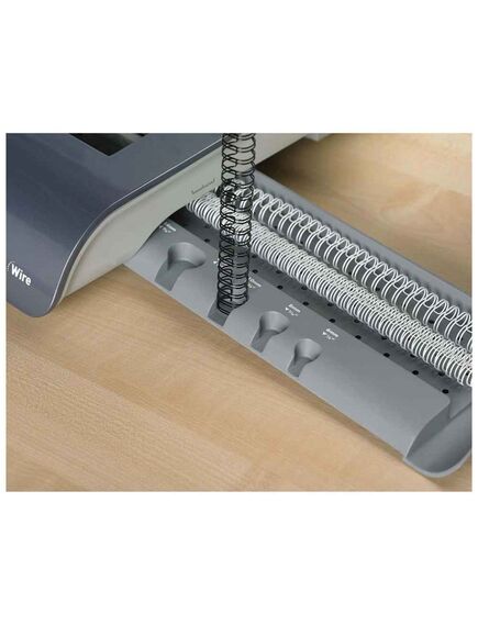 Aparat de indosariat manual, inele metal, max. 130 coli, FELLOWES Quasar Wire-[3]