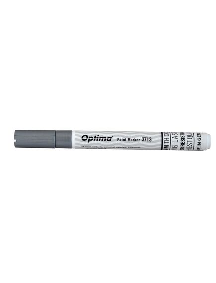 Marker cu vopsea, varf rotund 1-2mm, argintiu, Optima Paint 3713, Culoare: Argintiu-[2]
