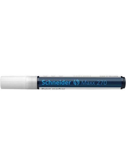 Marker cu vopsea, varf 1-3mm, alb, SCHNEIDER Maxx 270, Culoare: Alb-[2]