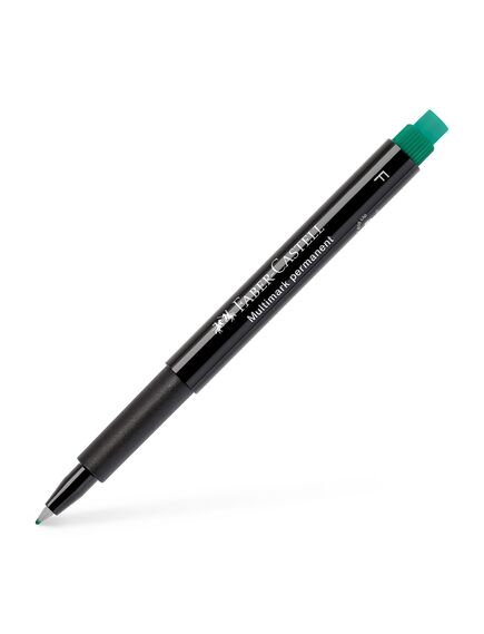 Marker permanent F FABER-CASTELL Multimark, verde, Culoare: Verde-[2]