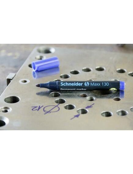Marker permanent, varf rotund 1-3mm, 4 culori/set, SCHNEIDER Maxx 130-[3]