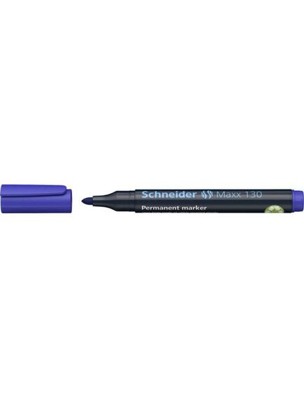 Marker permanent, varf 3mm, albastru, SCHNEIDER Maxx 130, Culoare: Albastru-[2]