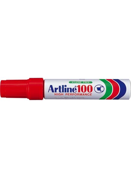 Marker permanent, varf tesit 7-12 mm, rosu, ARTLINE 100, Culoare: Rosu-[2]