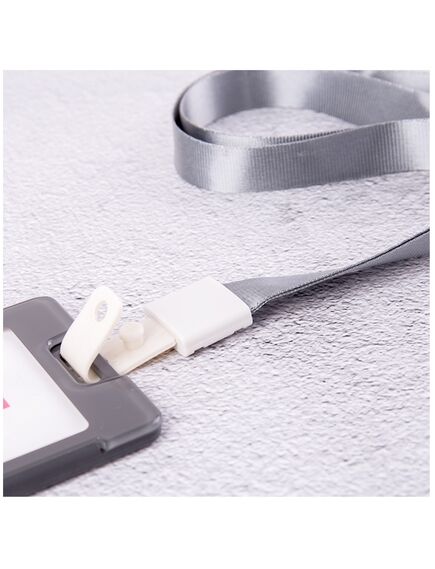 Snur textil pentru ecuson 1 cm, capsa plastic, albastru, 12 buc/set, DELI, Culoare: Albastru-[3]
