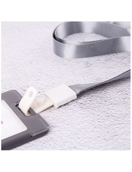 Snur textil pentru ecuson 1.5 cm, capsa plastic, 12 buc/set, albastru, DELI, Culoare: Albastru-[4]