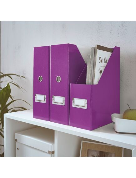 Suport vertical din carton laminat, cataloage, mov, LEITZ WOW, Culoare: Mov-[3]
