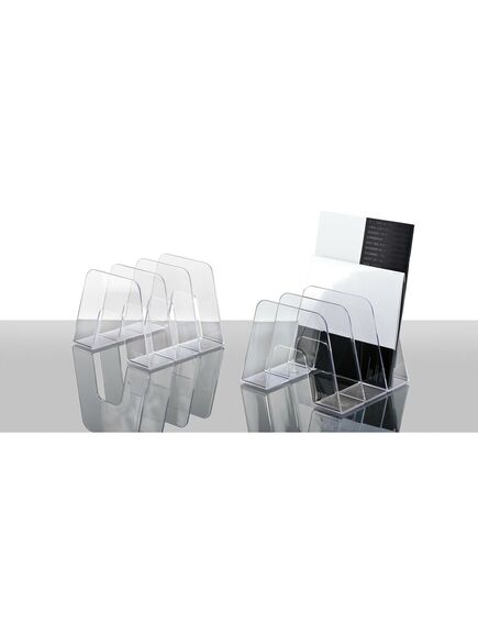 Suport vertical cu 3 compartimente, transparent, HAN Sorter, Culoare: Transparent-[2]