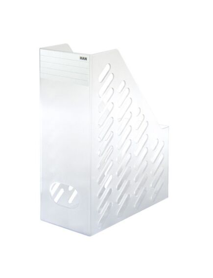 Suport vertical pentru cataloage, A4, plastic, transparent, HAN Klassik XXL, Culoare: Transparent mat-[2]