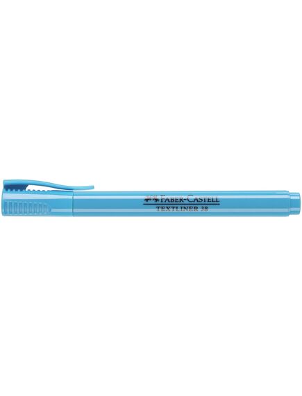 Textmarker, varf tesit 1-4 mm, albastru, FABER-CASTELL 38, Culoare: Albastru-[2]