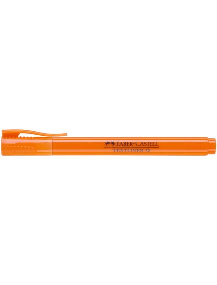 Textmarker, varf tesit 1-4 mm, portocaliu, FABER-CASTELL 38, Culoare: Portocaliu-[2]