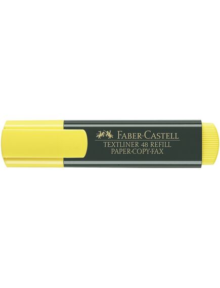 Textmarker, varf tesit 1-5 mm, galben, FABER-CASTELL 1548, Culoare: Galben-[2]