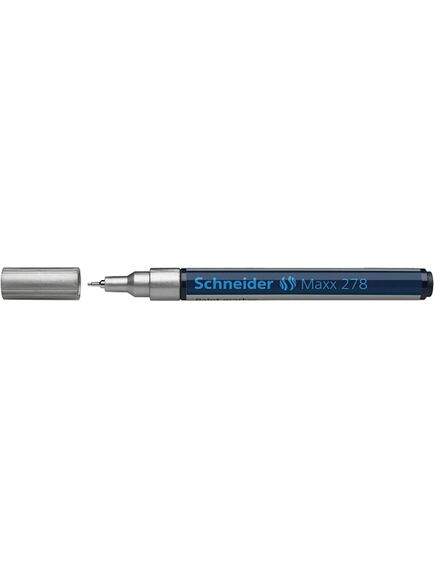 Marker cu vopsea, varf 0.8 mm, argintiu, SCHNEIDER Maxx 278, Culoare: Argintiu-[3]