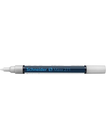 Marker cu vopsea, varf 1-2 mm, alb, SCHNEIDER Maxx 271, Culoare: Alb-[2]