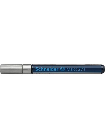 Marker cu vopsea, varf 1-2 mm, argintiu, SCHNEIDER Maxx 271, Culoare: Argintiu-[2]