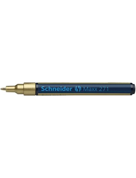 Marker cu vopsea, varf 1-2 mm, auriu, SCHNEIDER Maxx 271, Culoare: Auriu-[2]