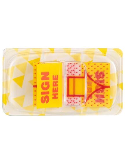 Stick index plastic, 44x25 mm, 2x50 file, DELI Sign Here-[2]