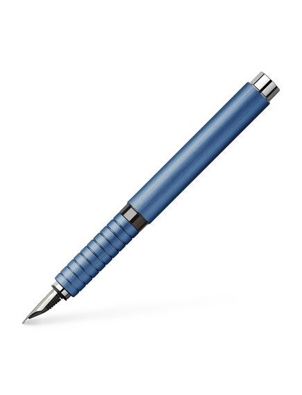 Stilou, penita medie, corp aluminiu, albastru, Essentio FABER-CASTELL, Culoare: Albastru-[3]