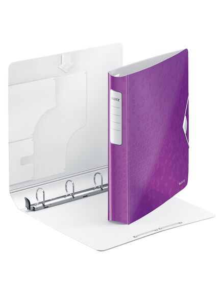 Caiet mecanic A4, 4 inele 30 mm, mov, Active SoftClick LEITZ WOW, Culoare: Mov-[2]