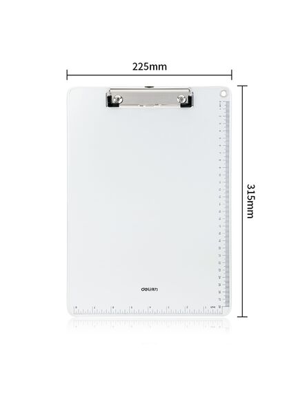 Clipboard A4, simplu, metal, cu rigla, DELI-[2]