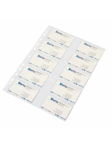 Folie protectie pentru 20 carti de vizita, A4, 120 microni, cristal, 10 buc/set, DONAU-[2]