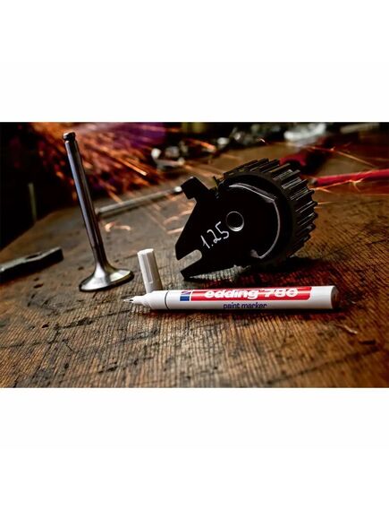 Marker cu vopsea, varf 0.8 mm, negru, EDDING 780, Culoare: Negru-[2]