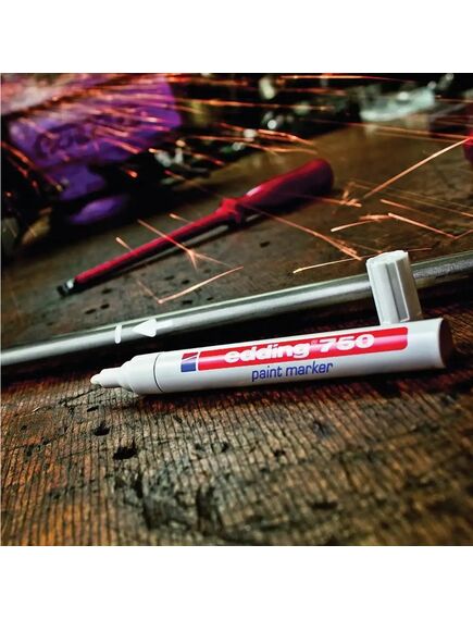 Marker cu vopsea, varf 2-4 mm, portocaliu, EDDING 750, Culoare: Portocaliu-[5]