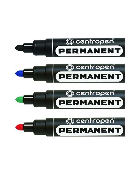 Marker permanent, varf rotund 2.5 mm, 4 buc/set, 8566 CENTROPEN-[3]
