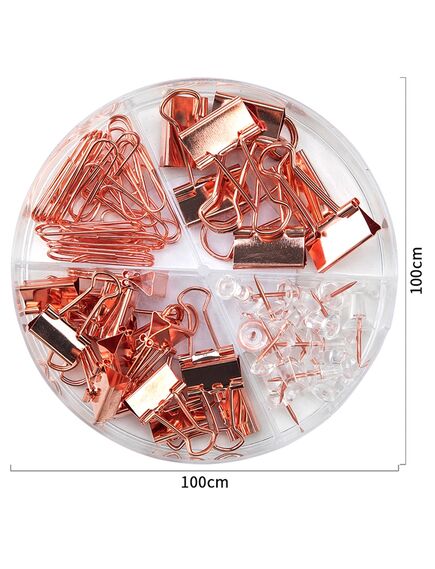 Set accesorii birou, 72 piese, auriu, DELI-[2]