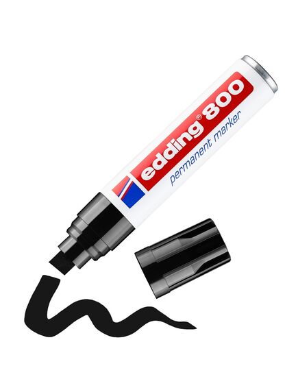 Marker permanent, varf tesit 4-12 mm, negru, EDDING 800, Culoare: Negru-[3]