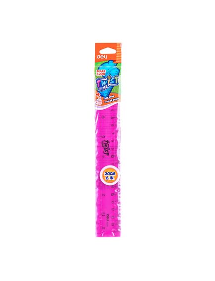 Rigla din plastic flexibila, 20 cm, DELI-[5]