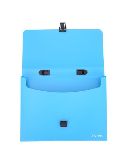 Servieta plastic, cu maner, A4, culori asortate, DELI-[5]