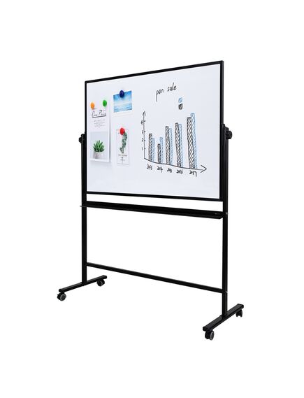 Whiteboard mobil multifunctional, 90x120 cm, DELI-[2]