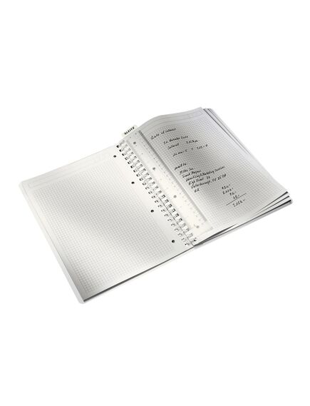 Caiet cu spirala A4, 80 file, matematica, verde, LEITZ WOW, Culoare: Verde-[3]