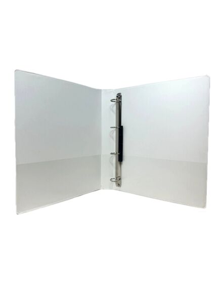 Caiet mecanic A4, 4 inele 25 mm, cu buzunar, alb, OPTIMA-[2]