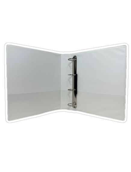Caiet mecanic A4, 4 inele 40 mm, cu buzunar, alb, OPTIMA-[2]