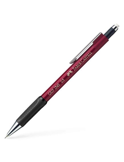Creion mecanic, varf 0.5 mm, corp plastic, rosu, Grip 1345 FABER-CASTELL, Culoare: Rosu-[2]