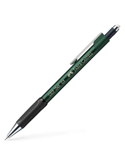 Creion mecanic, varf 0.5 mm, corp plastic, verde, Grip 1345 FABER-CASTELL, Culoare: Verde-[2]