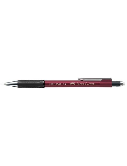 Creion mecanic, varf 0.7 mm, corp plastic, rosu, Grip 1347 FABER-CASTELL, Culoare: Rosu-[2]