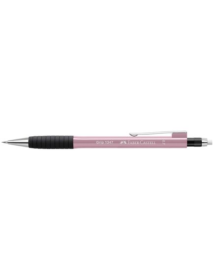 Creion mecanic, varf 0.7 mm, corp plastic, roz, Grip 1347 FABER-CASTELL, Culoare: Roz-[2]