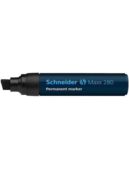 Marker permanent varf tesit, negru, SCHNEIDER Maxx 280, Culoare: Negru-[2]