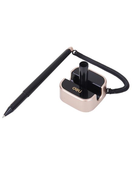 Pix cu suport 0.7 mm, albastru, DELI-[2]